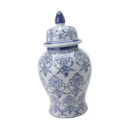 Depolama Şişeleri Mavi Beyaz Porselen Zencefil Kavanoz Cam Tapınak Bitkileri Tutucu Ev Dekoru Çok Yönlü Dekoratif Seramik Çiçek Vazo Masaüstü