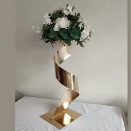 Nova chegada Design moderno Flower Bowl Candlebra Backdrop Stand Stand Display Wedding Decoration Road Lead for Wedding Casedle Decor