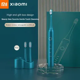 فرشاة أسنان Xiaomi Sonic Electric Frustrush Ultrasonic Automatic Smart Tooth Brush USB قاعدة شحن اللاسلكية الأسنان تبييض للماء