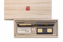 Pennor Zig Kuretake nr 50 Fountain Brush Pen Borstles Tortoiseshell Gold Calligraphy Brush Set Japan