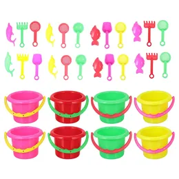 8 set di giocattoli per dragaggi di sabbia in plastica Set per bambini BASSE BEACH Kit 60411