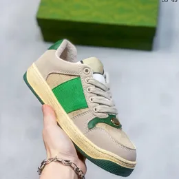 Designer skor sneakers gröna tennis kvinnor klassisk prototyp vintage gör gammal liten smutsig vintage preppy retro sportstil mäns casual skor älskare herrskor