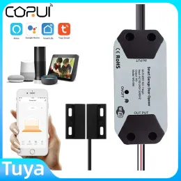 Control Corui Tuya Smart Wifi Garage Door Opener Controller Diy Voice Control Remote Control for Smart Life Work with Alexa Google Home