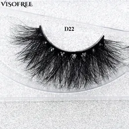 Visofree 1 para rzęs norki 3D Make Up Faux Cils Ręcznie wykonane fałszywe rzęsy Crisscross rzęs indywidualny pasek Fałszywy rzęs D22 240420