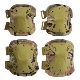 Almofadas joelheiras militares equipamentos de proteção tática airsoft cotonete cotonete combate de paintball de caça ao ar livre scooter scooter kneepads blocos