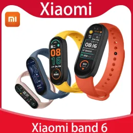 Wristbands Newest Xiaomi Mi Band 6 Blood Oxygen AMOLED Screen Fitness Bracelet Miband6 Fitness Traker Waterproof Xiomi Smart Band