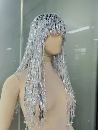 Ожерелья дизайнер Sier Seerfin Crystal Tassel Wigs Женские вечеринки по случаю дня рождения таблица по случаю таблицы, сценические аксессуары для танцоров