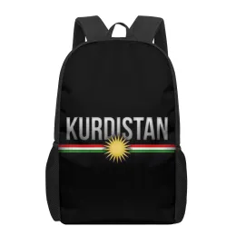 Bags Kurdistan Flag 3D Pattern School Backpack for Children Girls Boys Casual Backpacks Kids Teenager Student School Bags Backpack