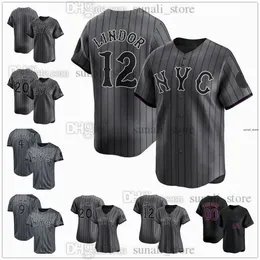 2024 City Connect Baseball Jersey 12 Francisco Lindor 20 Пит Алонсо 9 Брэндон Ниммо 4 Франциско Альварес 39 Эдвин Диас 34 Kodai Senga 1 Джефф Макнейл 22 Бретт Бати издание