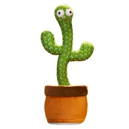 Shaking Dancing Cactus Twisting Body With Song Plush Toys Electronic Bichos de pelúcia para crianças meninos meninos bebês infantil