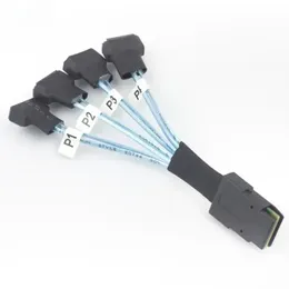 new 2024 Mini SAS SFF-8087 To 4X SATA Male 3.0 SSD High Speed Data Transfer Cable 1 To 4 0.3m Computer Cables Connecting Hardware Cablesfor