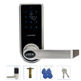 Controle Smart Electronic Electronic Port Lock Code 4 Cards Mechanical Keys Touch Tela Keypad Senha digital Lockless sem chave Smart Home Lk818Bs