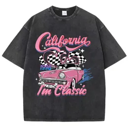 California 1998 im stampano classiche da corsa da donna maglietta Fashion Fant Shirt Summer Cash Casual Cash Simple Oneck Short Maniche 240416