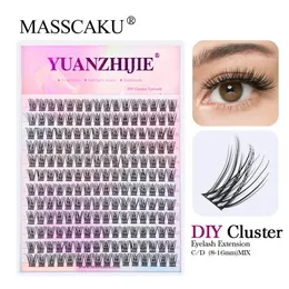 Masscaku 12 linhas Lashes Diy Cluster 30d40d Falsos cílios falsos fãs pré -fabricados de calor