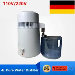 Purificadores Aço inoxidável 750W 4L Pure Water Destiller Purificador Purificador Recipiente Filtro de água Dispositivo de água Domínio
