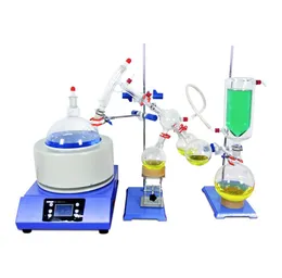 ZOIBKD Lab supply Equipment 2000mL2L Short Path Distillation Kit 110V220V with Digital Thermometer Heating MantleCold trap7482041