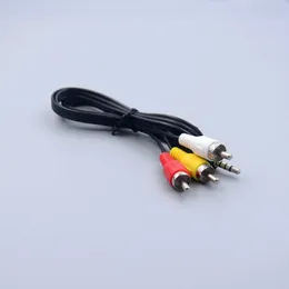 2024 3.5 مم مقبس إلى 3 RCA Male Audio Video AV Cable Aux Stereo Cord 3RCA محولًا قياسيًا لمكبر الصوت CDD DVD Player