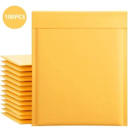 Taschen 100 PCs Schaumumschlagsbeutel Selbstversiegel -Mailer gepolsterte Versandumschläge mit Bubble Mailing Bag Versandgeschenkpakete Tasche