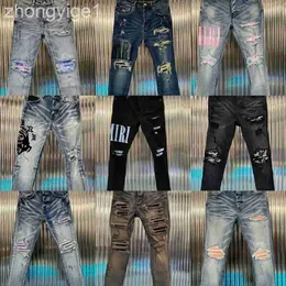 Motocicleta Ksubi Jeans Mens Jeans Europeu Jean Hombre Letter Star Men Bordado de retalhos Ripped for Trend Brand Motorcycle Pant skinnythm 2elo