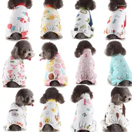 Pijama de vestuário para cachorro Roupas de animais de estimação para cães pequenos Cat pão de pijama macacão de macacão de roupas de dormir médias roupas de roupa quente yorkshir