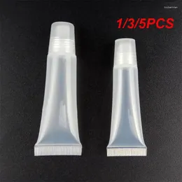 収納ボトル1/3/5pcs空の詰め替え可能なプラスチックスクイーズチューブ半透明化粧品コンテナソフトチューブトラベルカバー付き