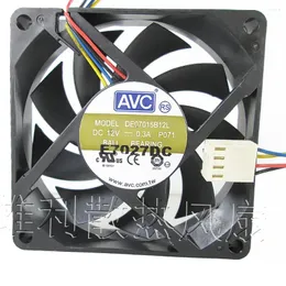 Компьютерное охлаждение для AVC DE07015B12L 7CM 70 15 мм 70 мм вентиляторы CPU CARE 12 В 0. 3A 7015 COOLER