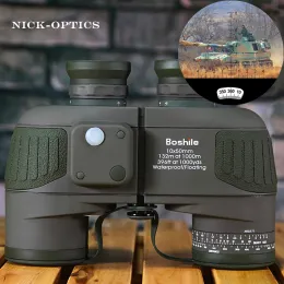 Telescopes Boshile Military 10x50 Binoculars Professional Marine Waterproof Digital Compass Telescope High Power Lll Night Vision