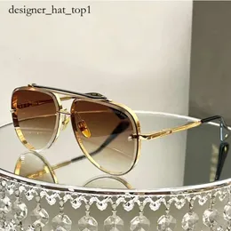 Óculos de sol Dita Mach-Seven Men Mulheres Designer de Moda Os óculos de sol Dita Metal Gold Placted Business Sports Style Top Luxury Sunglasses Caixa original 8627