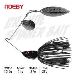 Noeby Spinnerbait 105g 14g 21g 28g Double Willow Blade Needle Stinger Hook Spoon Wire Bait Wobblers for Bass Fishing Lure 240407