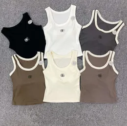 designerka T Shirt Kobieta Lowe przycięte górne dzianiny tankowane broided damskie topy seksowne slevelaless sport joga letni kamizelki kamizelki fitness Anagram sport bra mini 1008ess