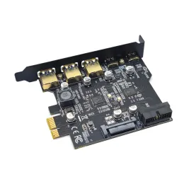 Napędy typ C USB 3.2 Gen1 PCIE Card Hub USB 3.0 PCI Express płyta PCI PCI E USB 3 adapter mnożnik USB3 3.1 Karty Riser Controllera