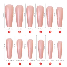 2024 240pcs偽の短い尖ったfocfin false Nail Tips stiletto false nailsフルカバー純粋なキャンディーカラーバレリーナプレス爪のキャンディーカラー