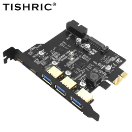 Kort Tishric Type C USB3.2 Gen2 PCIe Riser Card USB C Hub USB 3.0 PCI Express PCIE PCI E Multiplier Adapter USB3 3.1 Controller Card