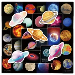 50pcs الفضاء الجمالي Galaxy Planet Universe ملصقات الأرض للمجلة محمول القصاصات القصاصات ملصقات Scrapbooking Supplies شارات الدراجات النارية للسيارة خمر