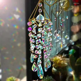 Figurine decorative Light Fantasy Crystal Crystal Crymes Windant Window Courtyard Aerial Sunshine Catcher Rainbow Regalo estetico Decorativo