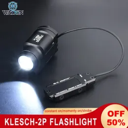 스코프 Wadsn Metal Zenitc K2P 전술 손전등 KLESCH 2P AKSD 사냥 스카우트 무기 LED Strobepowerful Flashlight 20mmrailbase