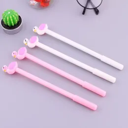 Pennor 40 datorer Partihandel Cartoon Flamingo Neutral Pen Korean Stationery Creative Fresh Sign Pen Gel Student Test Pennor