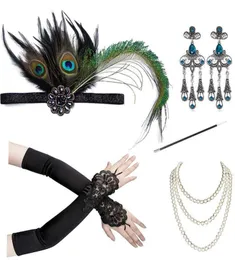 Accessori per flapper degli anni '20 Set di costumi set 20S GUANDA PER CONTENI CONTROLLA PER DONNE PROM12491636