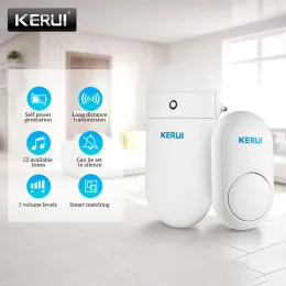 Kontrolle Kerui M518 Home Begrüßung CHIME TORBELL Wireless Smart Ring Doorbell Selbstvertererung kein Akku -Knopf 52 Songs Optional