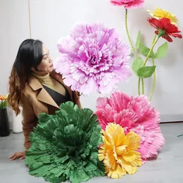 Dekoratif çiçekler 50 cm simülasyon kadife şakayık moda açık dev sahte düğün dekorasyon aşaması ayar dekor yapay çiçek