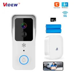 Управление TUYA Smart Video Doorlebell 5G 2.4G Wi -Fi Outdoor Door Twerprofity IP65 Intercom Intercom Smart Life Беспроводная дверная камера