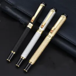 PENS HERO 6006 Black Dragon Head Clip Fountain Pen Retro Ink Pen Finance Nib Fine 0.5mm Business Office School Supplies Stationery