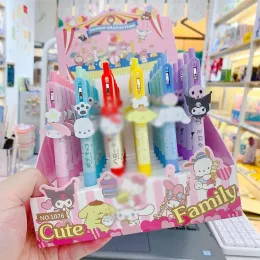 Pens 36 pcs/lot Creative Cat Dog Press Gel Pen Cute 0.5 mm black Ink Signature Pens Promotional Gift Stationery School Supplies