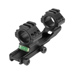 Scopes Tactical 4Slots 25.4/30mm Scope Ring Mount Spirit Bubble Level Flashlight Holder Hunting Accessories
