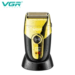 Shavers VGR Beard Razors Professional Beard Shaver Waterproof Beard Trimmer 충전식 면도기 Traver Lock Men 's Electric Shaver V383