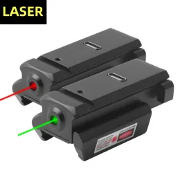 Scopes Tactical Green/Rot 532nm Laserpunkt Anblick für 20mm Picatinny/Weber -Waffenschiene für Pistole/Schrotflinte/Gewehrjagd aufzuladen