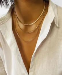 여성을위한 New Boho Gold Color Necklace Choker Arrow Chain Multi Layered Necklaces Jewelry2530960