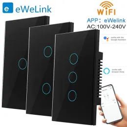 Control Wifi Smart Switch Ewelink App Bluetooth Rf Alexa Google Voice Control Neutral Wire/no Neutral Wire Install Touch Light Switch