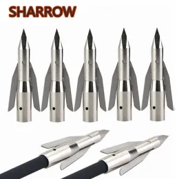 Acessórios 3/6/12pcs arco -e flecha de pesca de arco de flechas de 288 grãos dicas de ponto de arco 2 lâmina Broadheads para acessórios de tiro de peixe ao ar livre