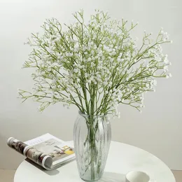 Dekorativa blommor 5st 60 cm lång plast Babysbreath simulerad hemdekoration bröllop konstgjorda